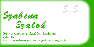 szabina szalok business card