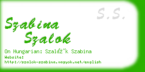 szabina szalok business card